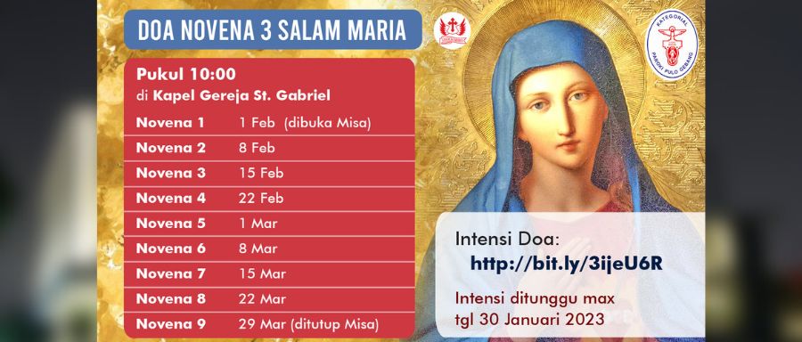 Doa Novena Tiga Salam Maria 2023