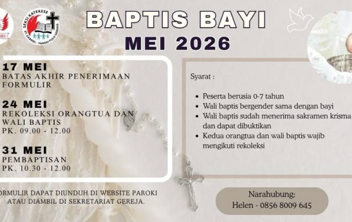 baptis Bayi 2026